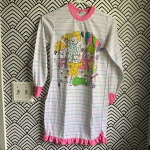 Vintage nightgown pajama Kawaii 80s style adorable kitties